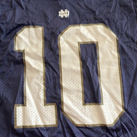 adidas | Shirts & Tops | Vintage Adidas Notre Dame Kids L Allstate Sugarbowl Navy Football 